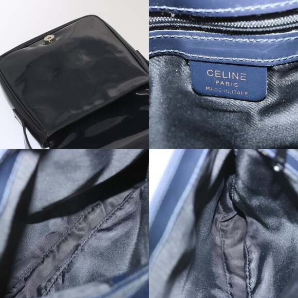 CELINE Shoulder Bag Enamel Navy - Picture 11 of 12